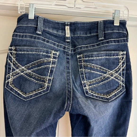 Ariat R.E.A.L. Mid Rise Stretch Entwined Boot Cut Jean in 27R - Picture 3 of 8